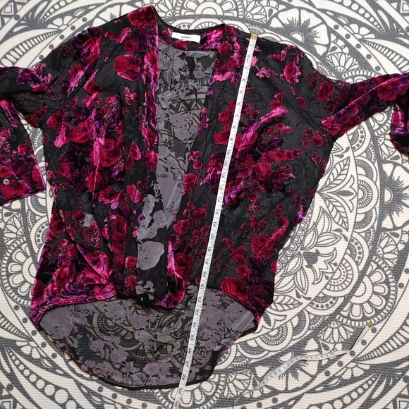 SOLD LIKELY velvet burnout blouse size L - Picture 11 of 11